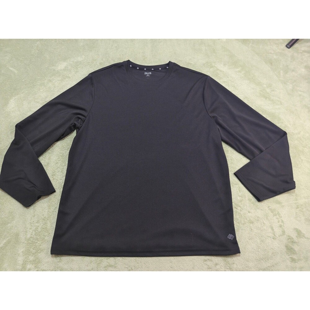 Zelos Mens XL Black Performance Shirt Long Sleeve Active Crew Neck